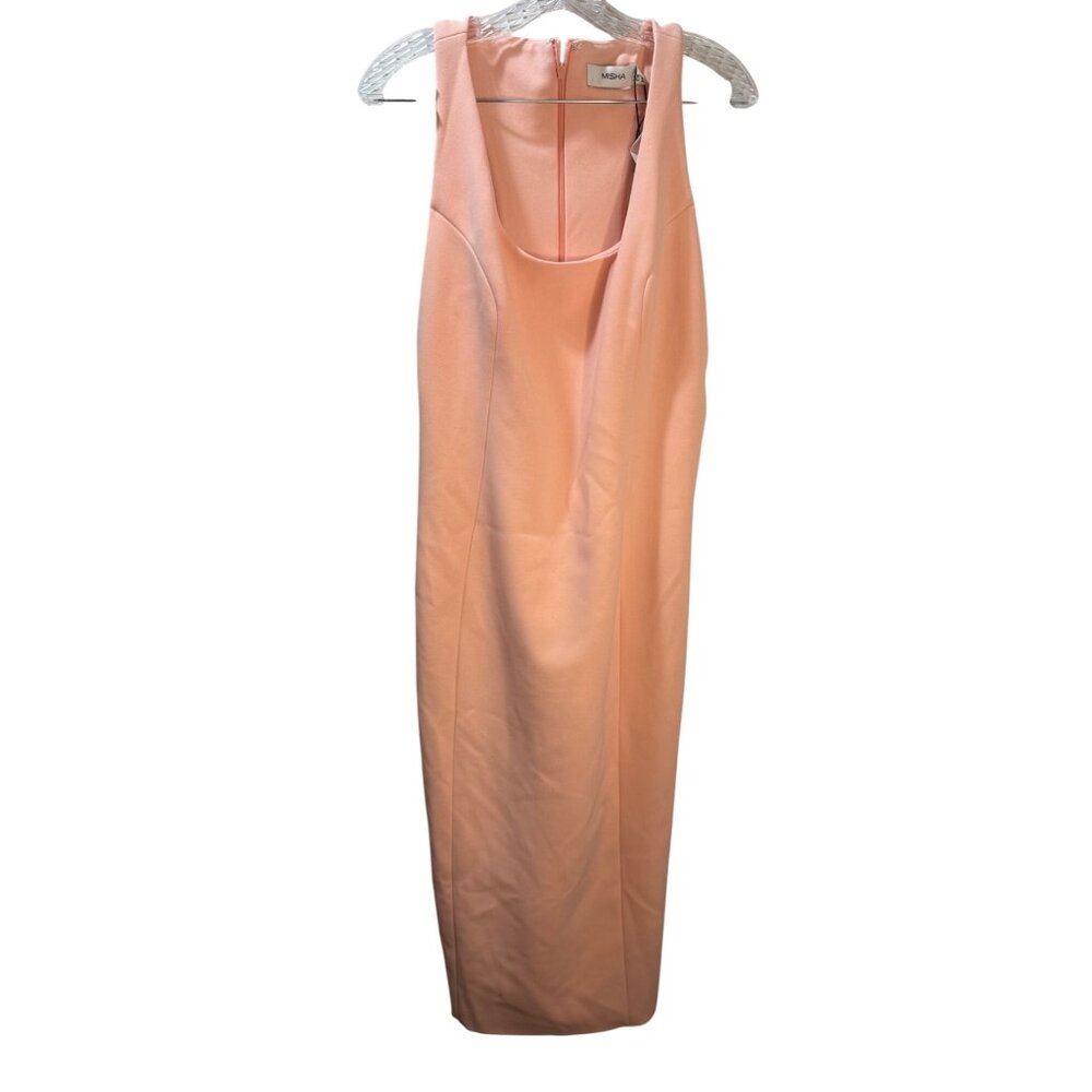 Asos Sleeveless Blush Pink Bodycon Midi‎ Dress Size 14 UK 18 US